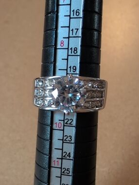 Charter Club Silver-tone Round CZ Multi-Row Band Ring